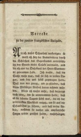 Vorrede zu der zwoten französischen Ausgabe.