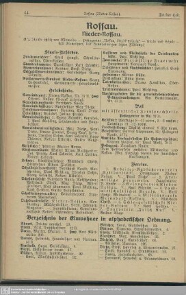 Rossau (Ober-Rossau; Nieder-Rossau)