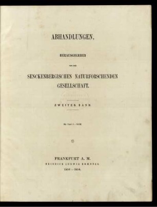 Abhandlungen der Senckenbergischen Naturforschenden Gesellschaft