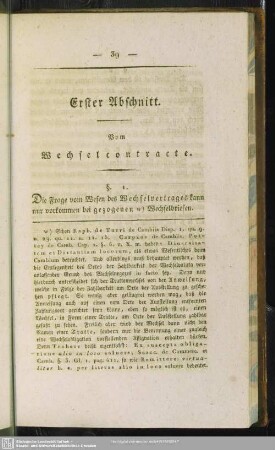 Erster Abschnitt. Vom Wechselcontracte