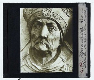 Riemenschneider, Grabmal Rudolf von Scherenberg (Würzburg, St.-Kilians-Dom) : Detail: Kopf