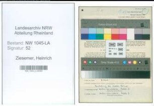 Entnazifizierung Heinrich Ziesemer , geb. 04.05.1918 (Angestellter)