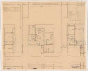 Siedlungsprojekt: Flachbau, 4,5 Zimmer, Grundrisse 1:100