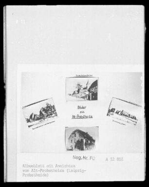 Leipzig-Probstheida, Albumblatt mit Ansichten von Alt-Probstheida