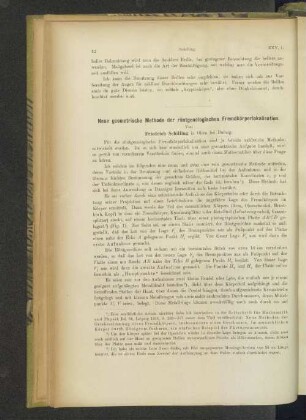 Neue geometrische Methode der röntgenologischen Fremdkörperlokalisation.