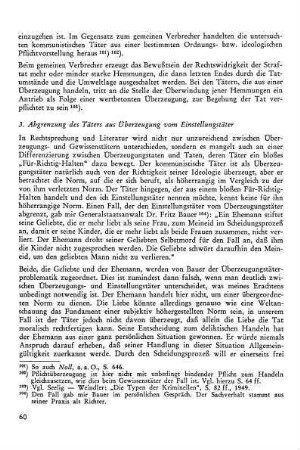 3. Abgrenzung des Täters aus Überzeugung vom Einstellungstäter