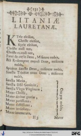 Litaniae Lauretanae.