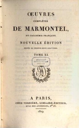 Oeuvres complètes de Marmontel. 11, La pharsale de Lucain
