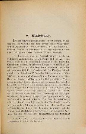 Ueber die Einwirkung des Rubidium und Caesiumchlorids auf den quergestreiften Muskel des Frosches : Inaug. Diss.