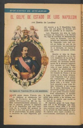 El golpe de estado de Luis Napoleón : Evocaciones de actualidad