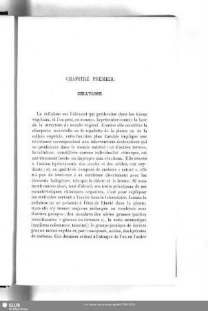 Chapitre Premier. Cellulose