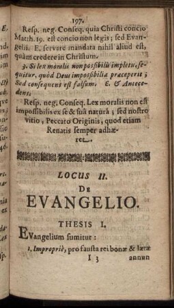 Locus II. De Evangelio.