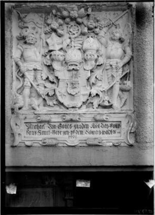 Hüfingen Sankt Georger - Wappentafel - Abtei Michael (1598)