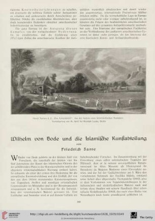 10/11: Wilhelm von Bode und die Islamische Kunstabteilung