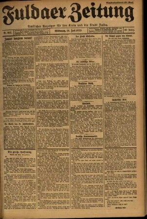 Ausgabe vom Mittwoch, den 18. Juli 1923.