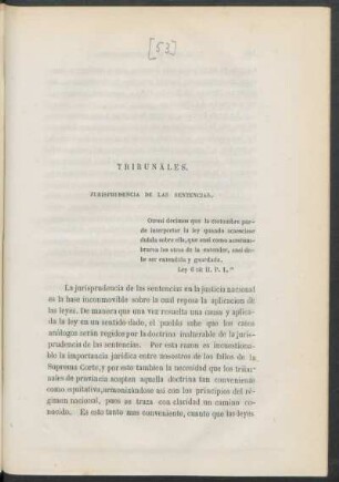 Tribunales. : Jurisprudencia de las sentencias.