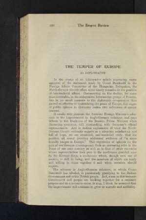 The Temper of Europe
