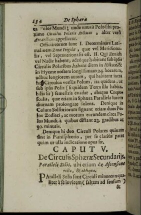 Caput V. De Circulis Sphæræ Secundariis.