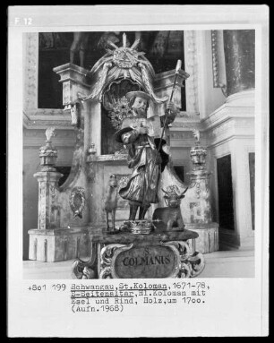 Seitenaltar mit Figur des heiligen Koloman