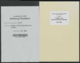 Amt Hausberge - Vogtei Berg und Bruch - Bauerschaft Oberlübbe: Unterlagen der Revisionskommission