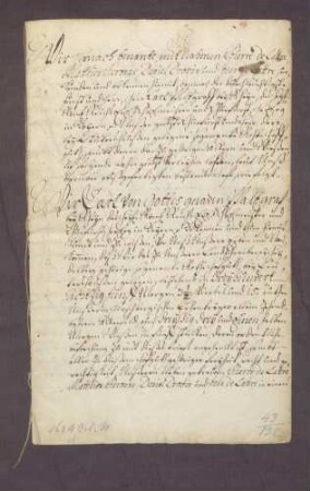 Pierre de Lattre und Genossen reversieren gegenüber Kurfürst Karl von der Pfalz wegen des sogenannten Roten Hofguts bei Leutershausen.