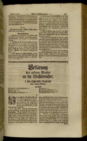 Erklärung des andern Briefes an die Thessalonicher