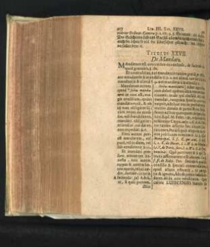 Titulus XXVII. De Mandato.