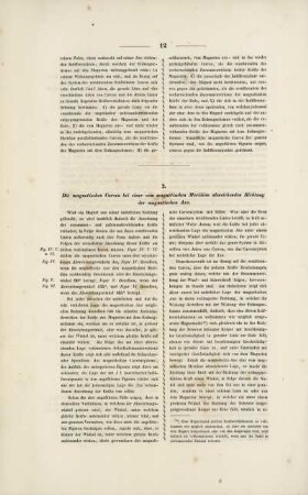 2. Die magnetischen Curven bei abweichender Lage der magnetischen Achse.