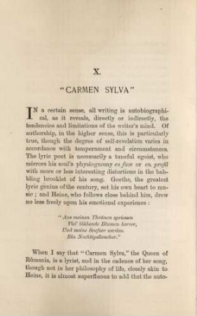 X. "Carmen Sylva"