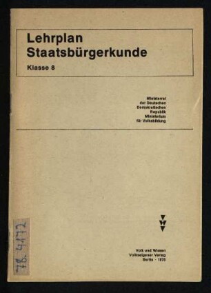 1978: Klasse 8