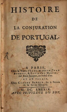 Histoire de la conjuration de Portugal