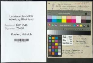 Entnazifizierung Heinrich Koellen , geb. 25.11.1907 (Brennmeister)