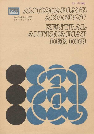 Nr. 1291: Theologie