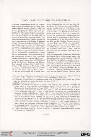 Geschichte und Stand der Forschung