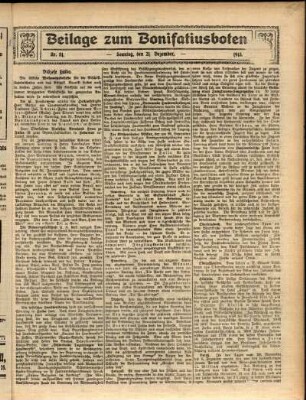 Zweite Ausgabe vom Sonntag, den 21. Dezember 1913.