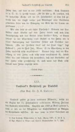 215-231 Lanfrank's Verhältniß zur Dialektik