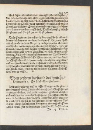 Vom rechten verstand des spruchs/ Hebreorum 2. ...
