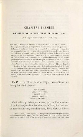 Histoire municipale de Paris depuis les origines jusqu' à l'avénement de Henri III