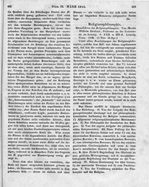 Drobisch, M. W.: Grundlehren der Religionsphilosophie. Leipzig: Voss 1840