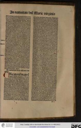 Creatoris matrem omnis creatura magnificet, eius gloriose maiestati se inclinent celum et terram et omnis plenitudo eorum...