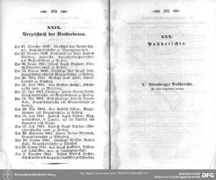 Verzeichniß der Verstorbenen : Verzeichniss der Verstorbenen