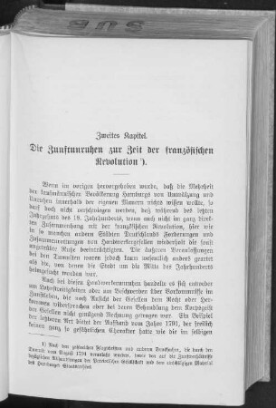 Zweites Kapitel. Die Zunftunruhen zur Zeit der französischen Revolution.