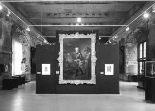 Dresden. Residenzschloss. Ausstellung "Unter einer Krone". Raum 8 "Machtfragen, Bündnisse und Kriege". Raumaufnahme mit Gemälde "Jakob Heinrich Graf Flemming" (um 1710/1720; L. de Silvestre)