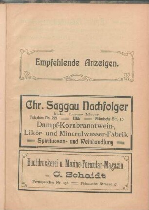 Empfehlende Anzeigen.