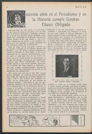 Cuarenta años en el periodismo y en la historia cumple Gontrán Ellauri Obligado