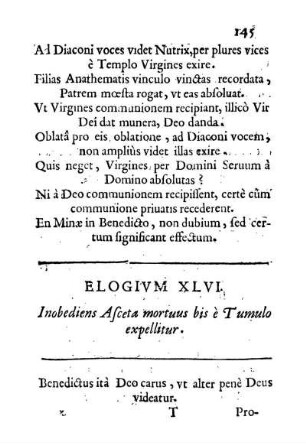 Elogivm XLVI. Inobediens Asceta mortuus bis e Tumulo expellitur.