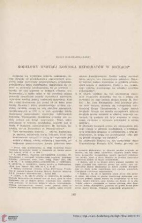Modelowy wystrój kościoła reformatów w Boćkach