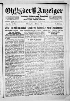 Ohligser Anzeiger : Ohligser Zeitung und Tageblatt ; einzige in Ohligs erscheinende Tageszeitung