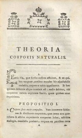 Theoria corporis naturalis principiis Boscovichii conformata