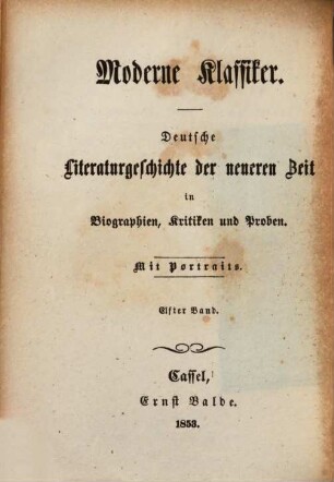 Moderne Klassiker : deutsche Literaturgeschichte der neueren Zeit in Biographien, Kritiken und Proben ; mit Portraits. 11, Johann Gabriel Seidl
